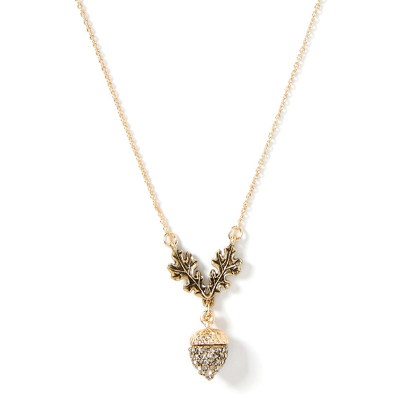 Banana Republic Jewelry - Banana Republic Acorn & Oak Leaf Necklace